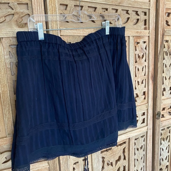 Zadig & Voltaire Cotton Navy Mini.  Elastic band + tie waist for comfort. - Picture 5 of 10